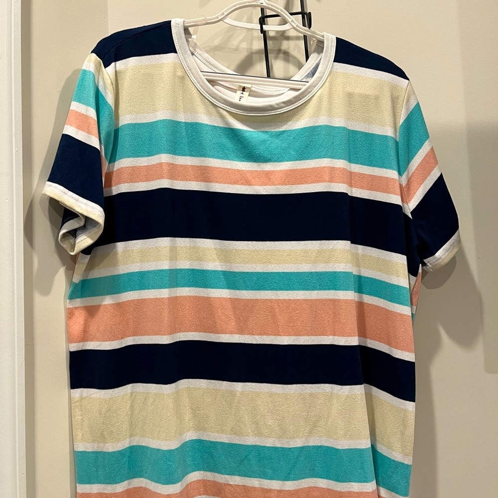 Gorgeous, Striped, Top with Rich, Spring Colors